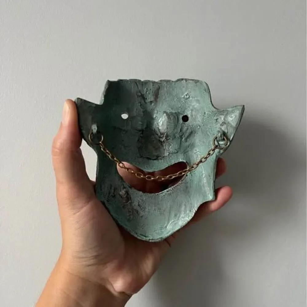 Vintage Painted Verdigris Mask